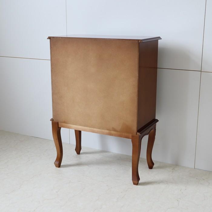 TAROCCO VACCARI イタリア製家具3段チェスト 象嵌 猫脚 ブラウン