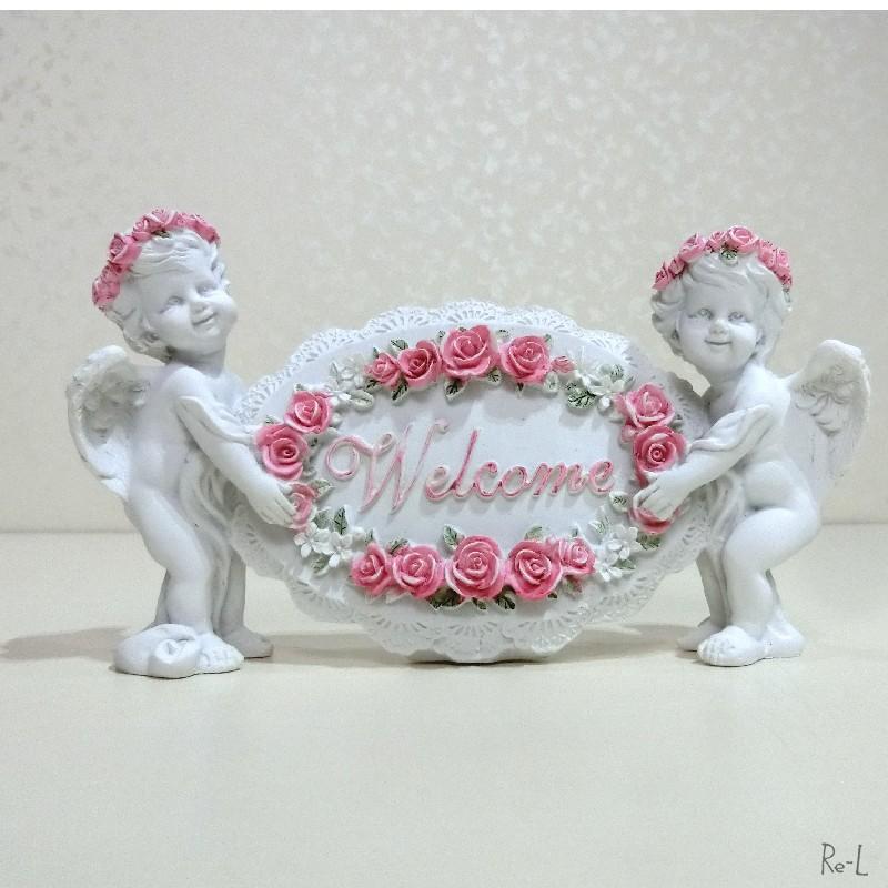 エンジェル ウェルカムボード ピンク薔薇 かわいい天使 置物 花冠 エンゼル Rereqsc 804 リエルショップ 通販 Yahoo ショッピング