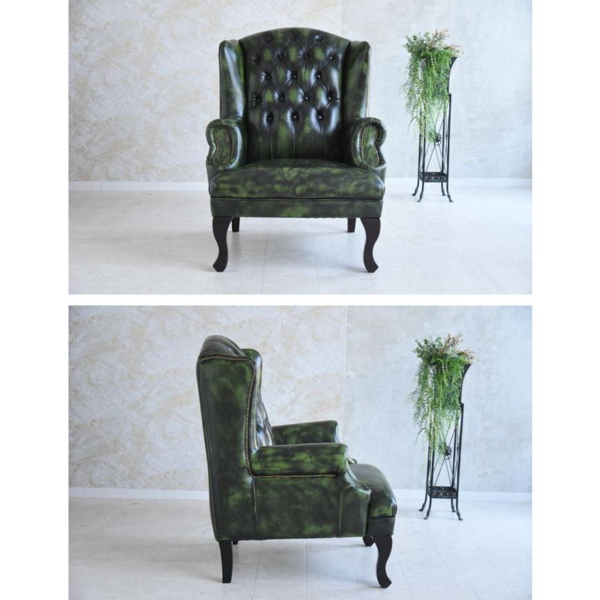 1人掛けソファ 本革ソファ チェスターフィールド ブリュッセル