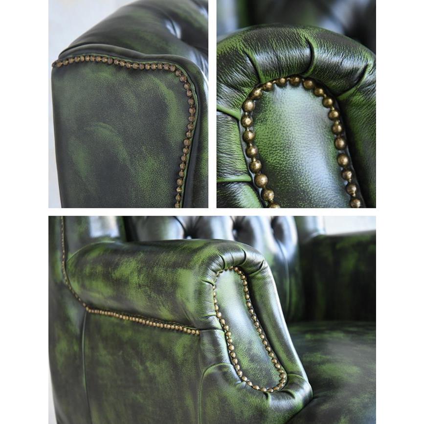 1人掛けソファ 本革ソファ チェスターフィールド ブリュッセル