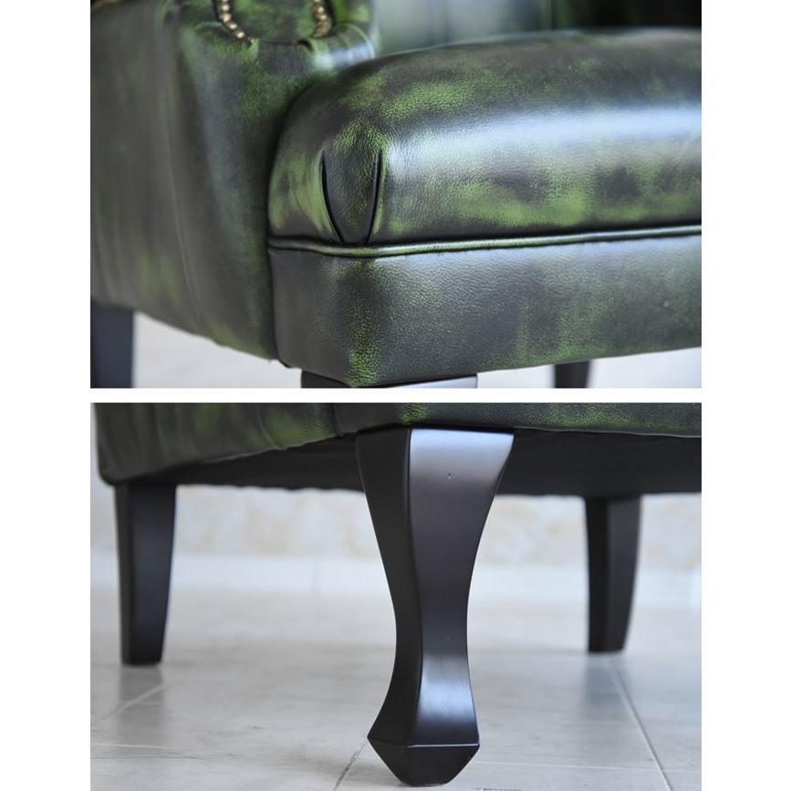 1人掛けソファ 本革ソファ チェスターフィールド ブリュッセル