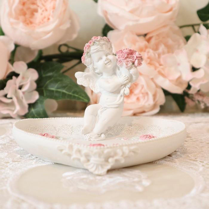 天使の置物 エンジェルトレイ エレガント 花 ローズ ハート 天使 エンジェル トレー トレイ 妖精 姫 置物 オブジェ Reqsc 572 リエルショップ 通販 Yahoo ショッピング