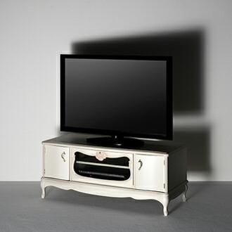 カンティーニュ テレビボード 幅120 アンティーク 120 テレビ台 白 黒 