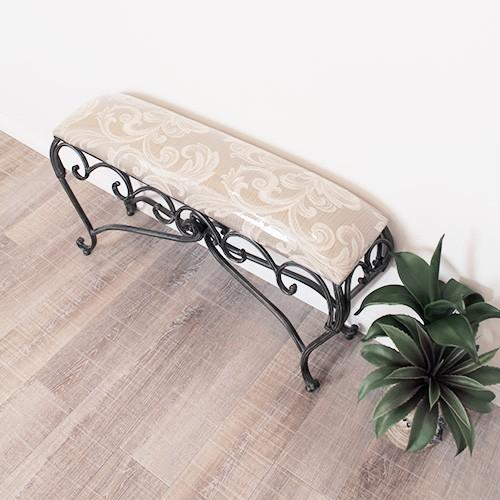 アイアンロングスツール（ファブリック）