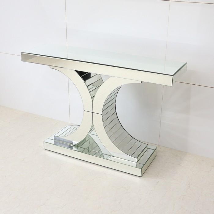 ミラー家具 コンソール ディスプレイスタンド 鏡 サイドテーブル-
