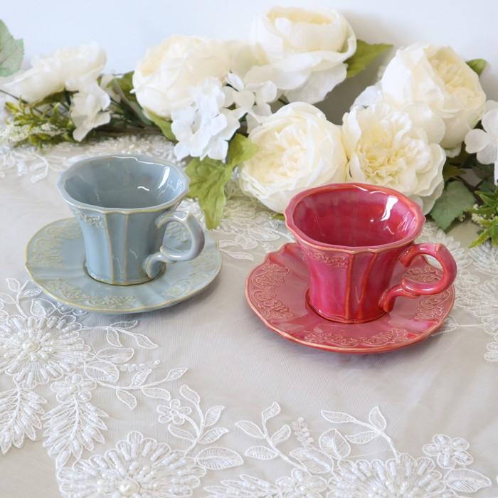 トリアノン カップ ソーサー ローズ ブルー アンティーク コーヒーカップ ティーカップ カフェ おしゃれ かわいい シンプル ブルー レッド Rehm 1334 Hm 1333 リエルショップ 通販 Yahoo ショッピング