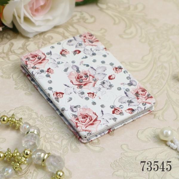 ローズコンパクトミラー レクタンタイプ 折りたたみ おしゃれ かわいい