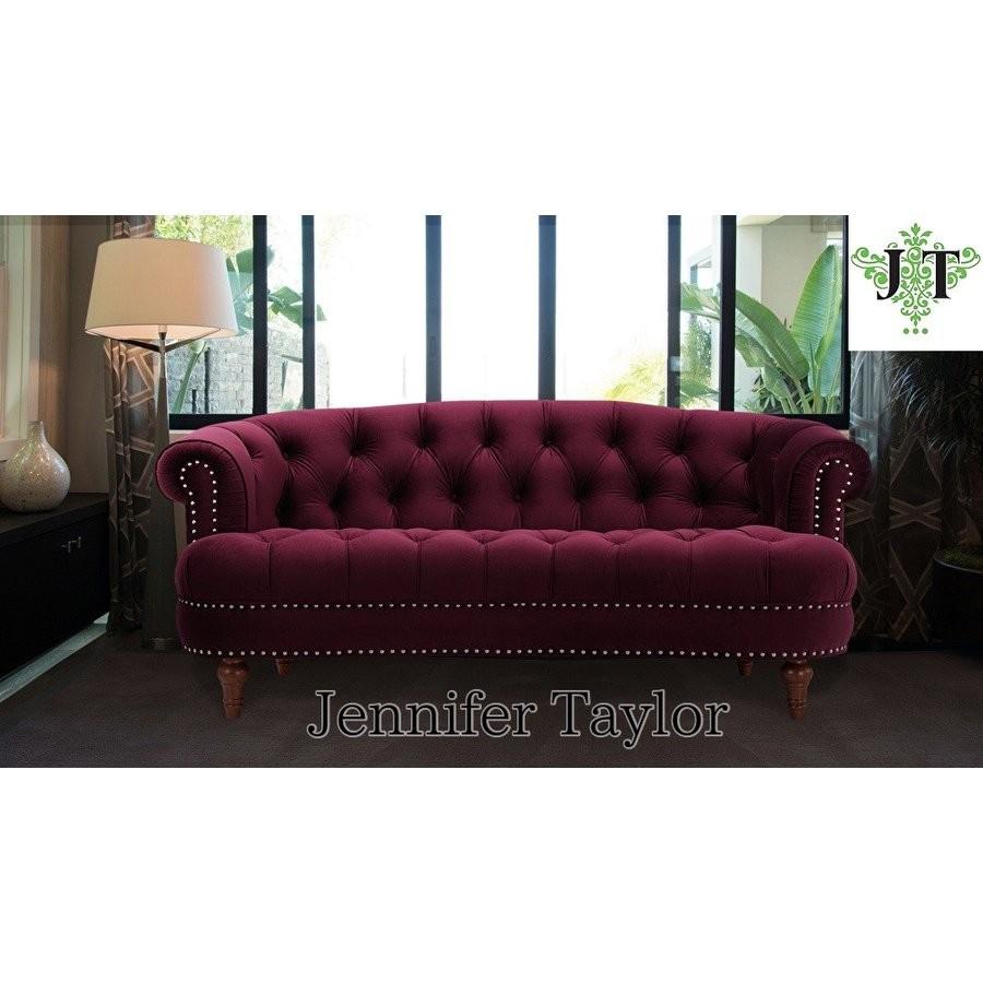 2Pソファ La Rosa  Jennifer Taylor モダン ダイニング ベロア 送料無料 【パフチェア】 RE36003LS-884