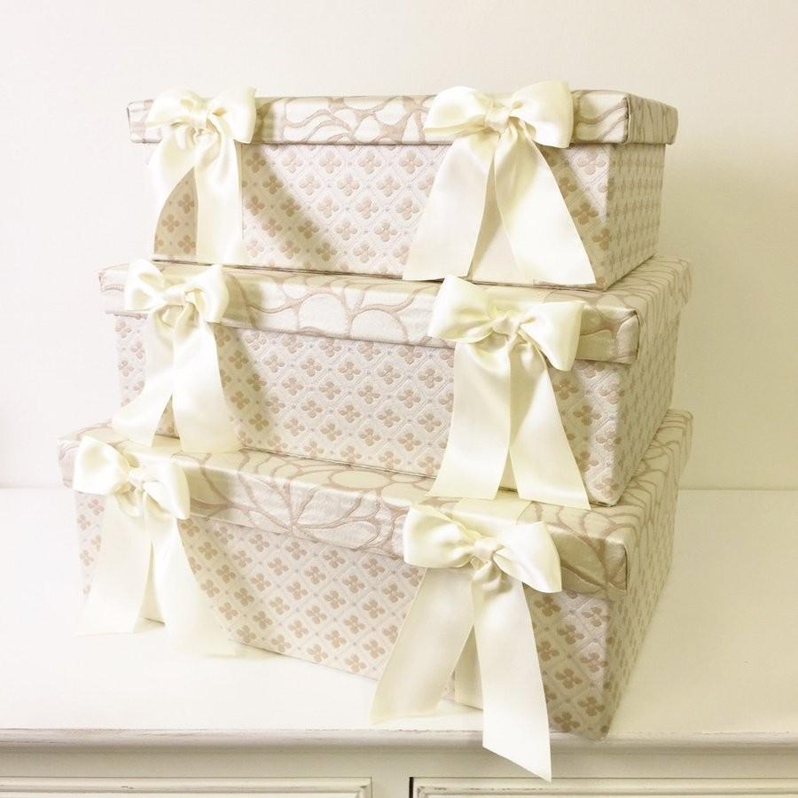 ボックス 3点セット 小物入れ ジェニファーテイラー リボン 赤 32718BX Jennifer Taylor Lumina ジェニファーテイラー 収納ボックス 3個セット