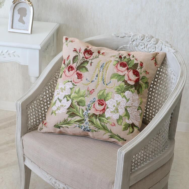 ティッサージュ アール ド リス クッション 50×50 中綿付き フランス