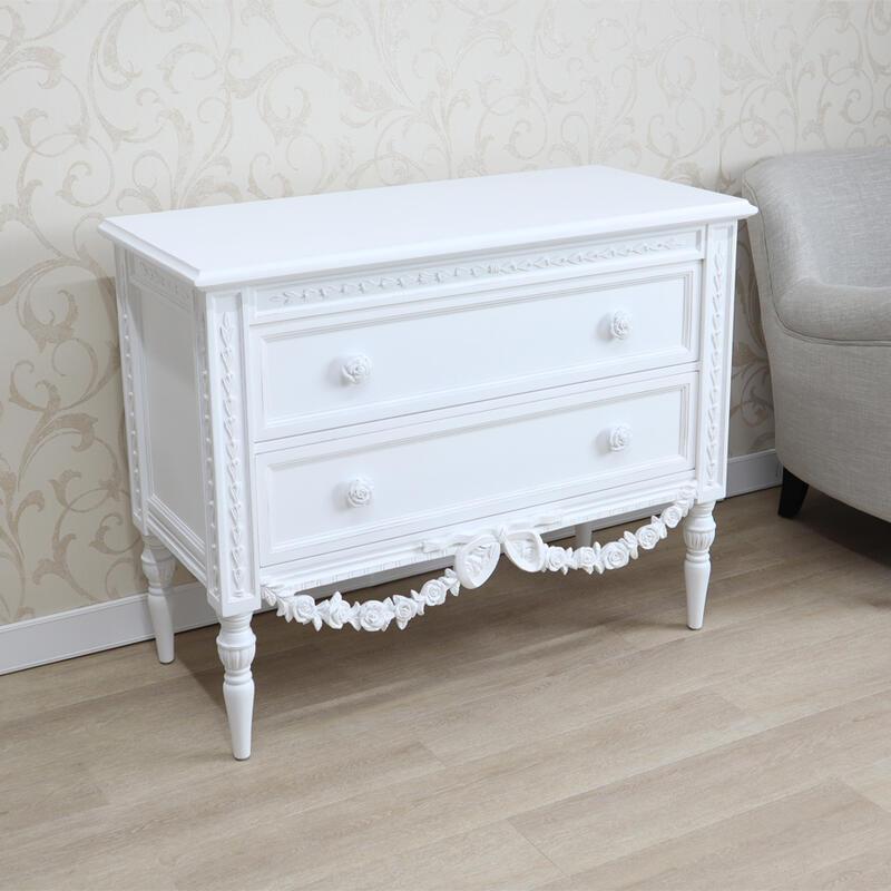 ４段 大容量チェスト♦️ロココ装飾♦️お洒落なホワイトローズ♦️シャビー 木目♦️送料込 4段 大容量チェスト♦️ロココ装飾♦️お洒落なホワイトローズ