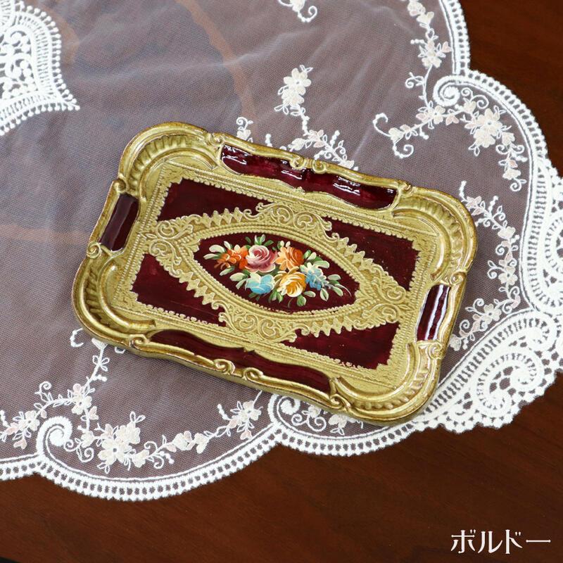 イタリア製 トレイ Sサイズ 3色より選択 アンティーク クラシック 輸入