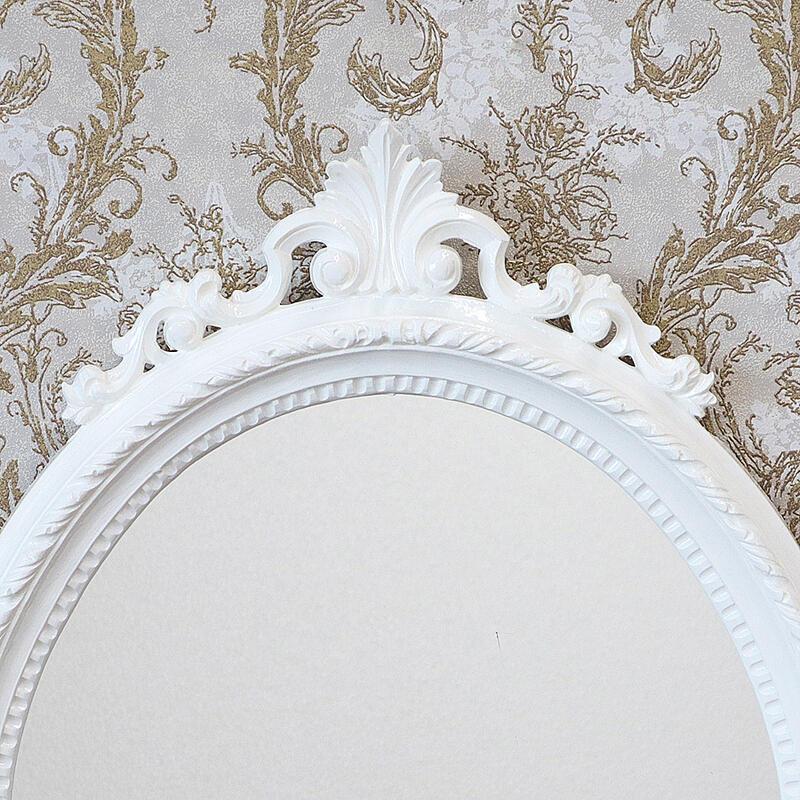 イタリア製 壁掛けミラー シャンパンゴールドアンティーク仕上げ