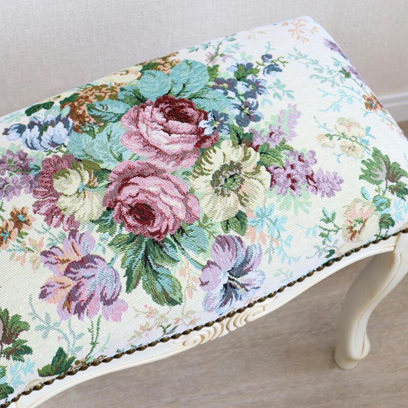 イタリア製 スツール ゴブランフラワー Sサイズ チェア クラシック