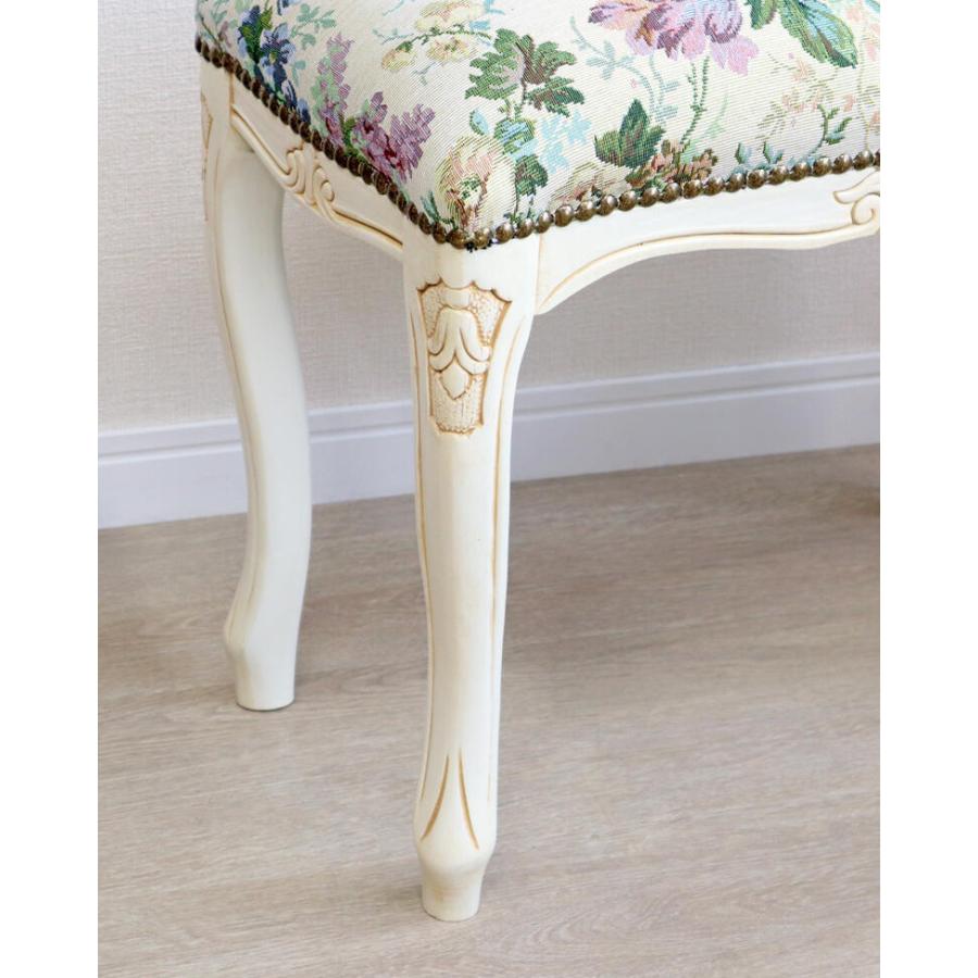 イタリア製 スツール ゴブランフラワー Sサイズ チェア クラシック