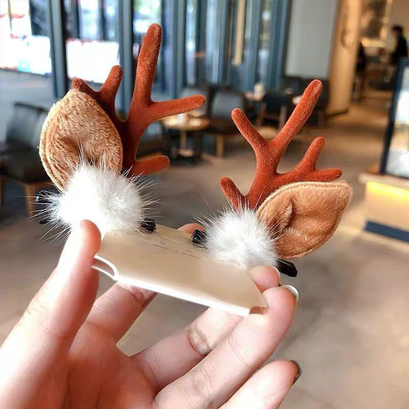 new ！トナカイ リースのクリップ♡ベビーヘアクリップ セミオーダー