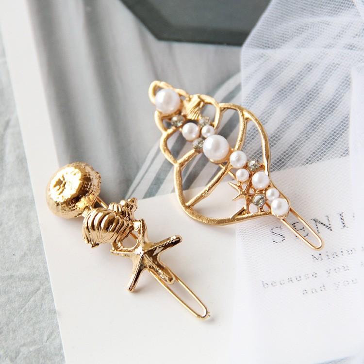 ヘアアクセサリー レディース ヘアクリップ バレッタ ゴールド