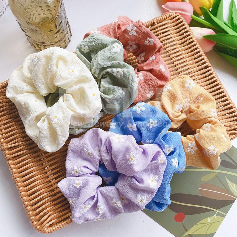 シュシュ 花柄 かわいいデザイン シンプル パステルカラーシュシュ パステルカラーデザインヘアアクセサリー ヘアアクセサリー 全6カラー 可愛い 小花柄 受賞店舗 ヘアアクセサリー