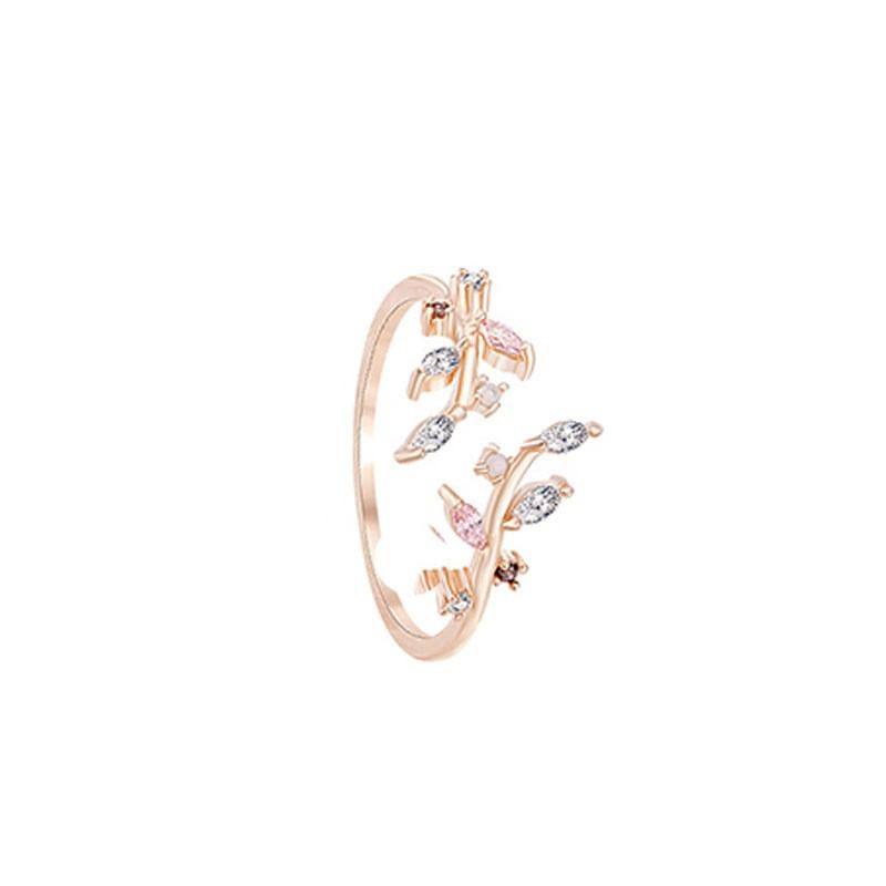 【サイズ5号】ピンキーリングお花のぐるっとデザイン ちいさなパールのお花リング 14㎏f サイズ調整可 オープンリング