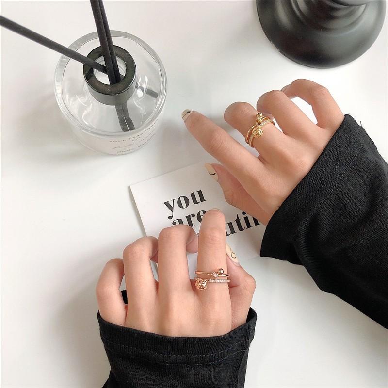 MISHO ピンキーリング　2号 レディース 指輪 ピンキーリング アクセサリー ジュエリー 2連 透かし