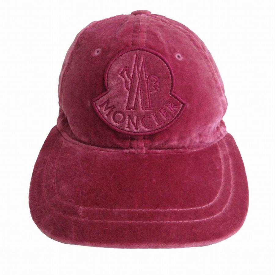MONCLER（モンクレール） BERRETTO ロゴデザイン ベロアキャップ 帽子