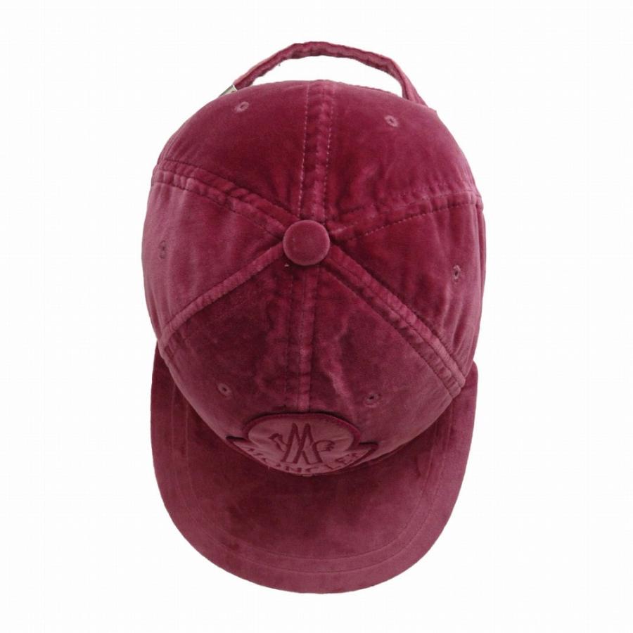 MONCLER（モンクレール） BERRETTO ロゴデザイン ベロアキャップ 帽子
