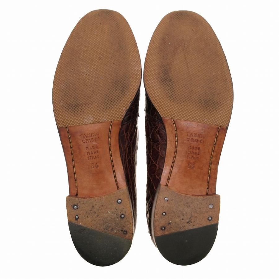 TANINO CRISCI タニノクリスチー クロコダイルレザー 本革 ローファー