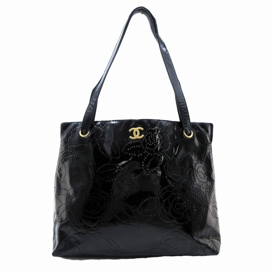 CHANEL（シャネル） エナメル パテント カメリアパンチング ココマーク