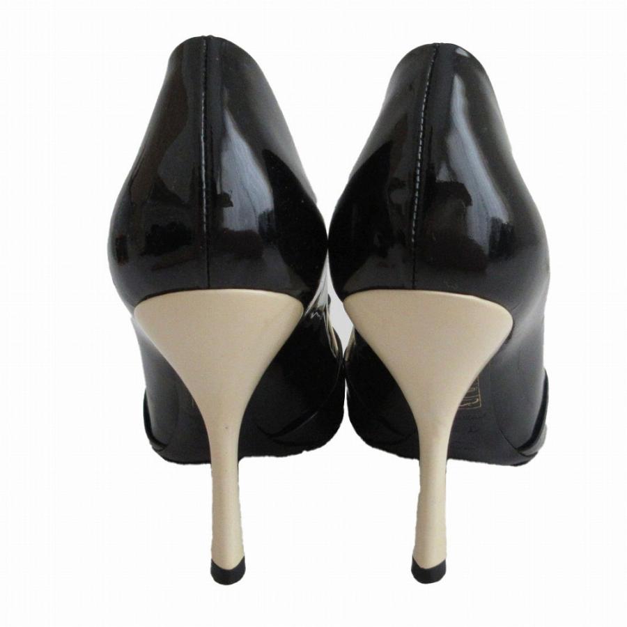 Christian Dior クリスチャンディオール エナメル リボン バイカラー 
