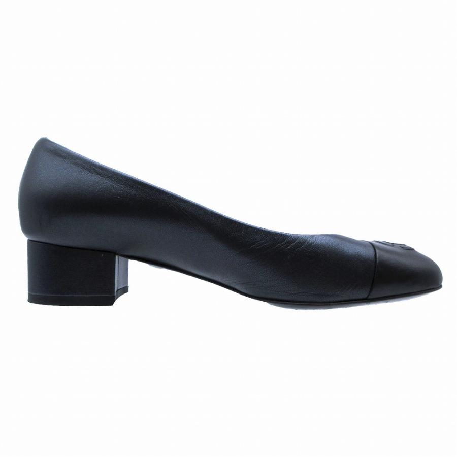 CHANEL（シャネル） 14AW レザー ココマーク ローヒール パンプス
