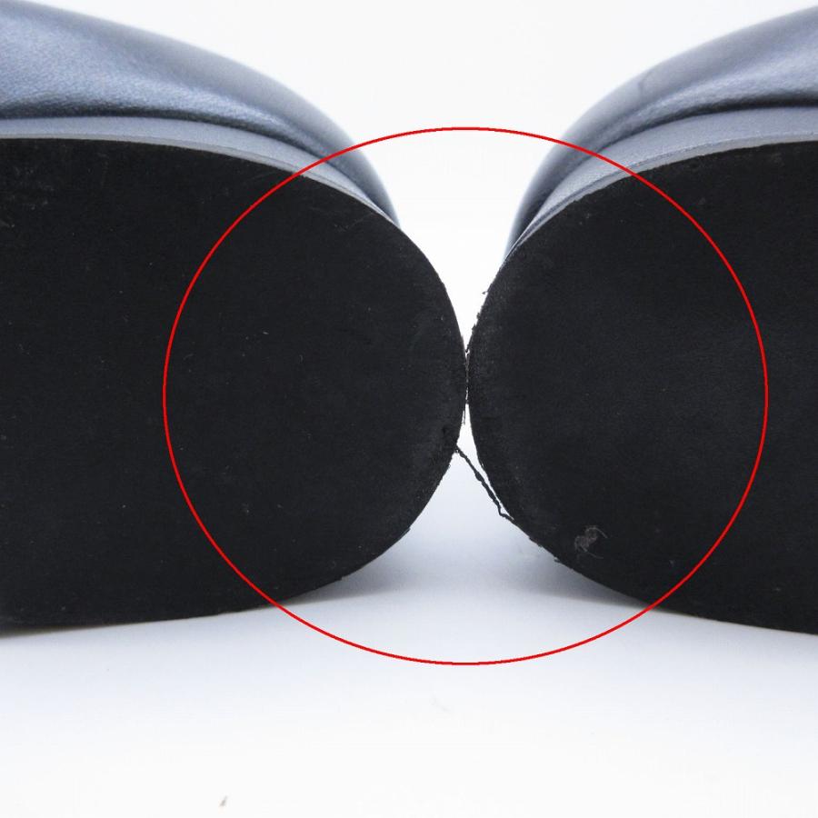 美品　CHANEL ブラック ヒールパンプス　ココマーク　レザー　23.5㎝ CHANEL シャネル パンプス G28557 レディース38ハーフ ブラック