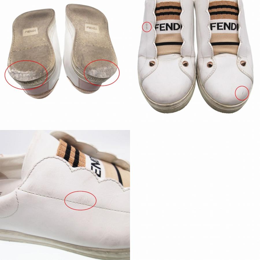 FENDI（フェンディ） レザー スタッズ スニーカー スリッポン シューズ 