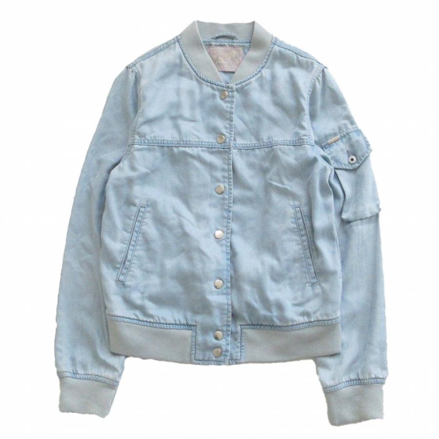 DIESEL ライトブルー デニムプリントMA-1ジャケット DIESEL（ディーゼル） デニム MA-1 ジャケット ブルゾン アウター