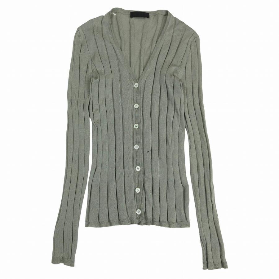 PRADA（プラダ） リブニット カーディガン ウールシルク混 長袖