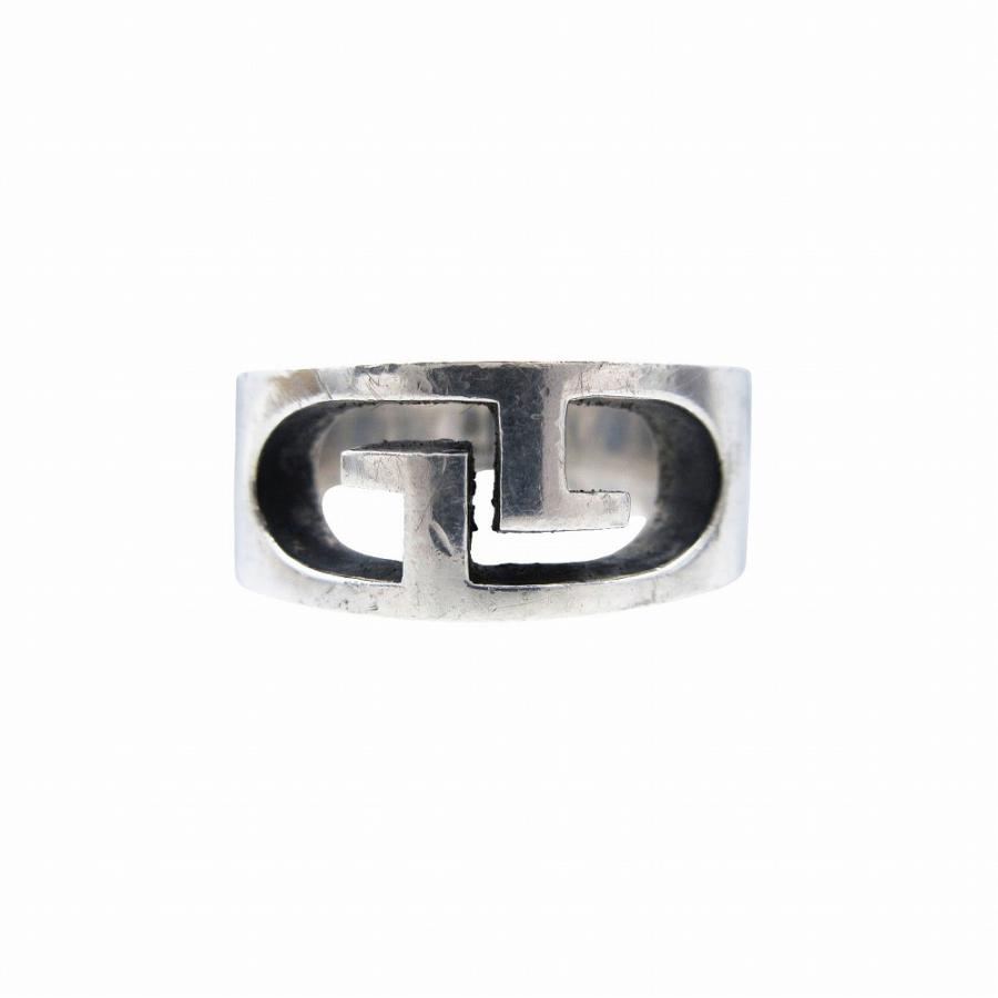GUCCI（グッチ） ブランデット ダブルG ロゴリング 指輪 シルバー925