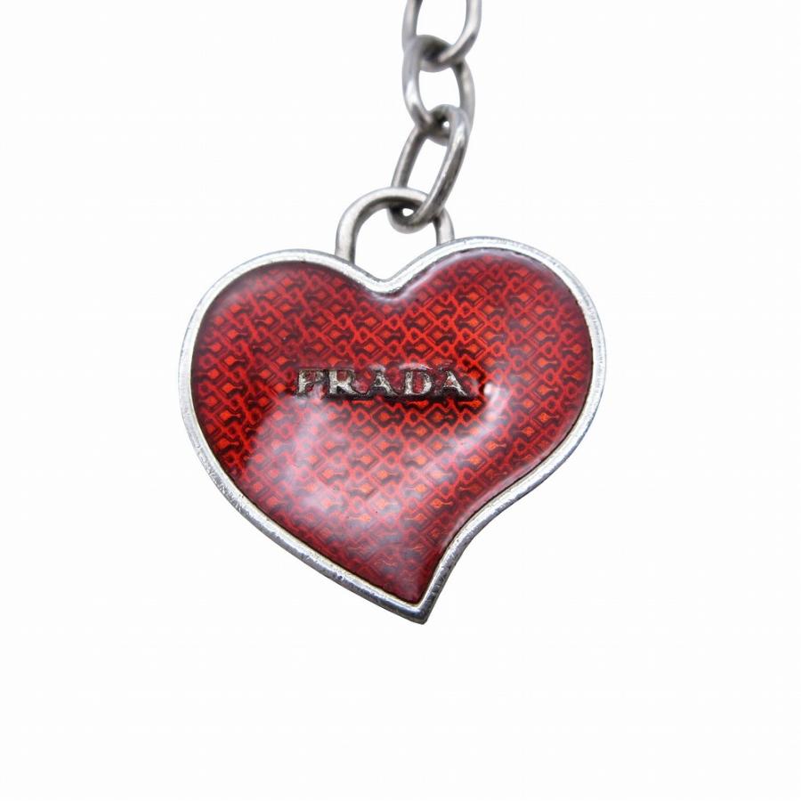 PRADA（プラダ） ハートロゴ チャーム キーホルダー アクセサリー
