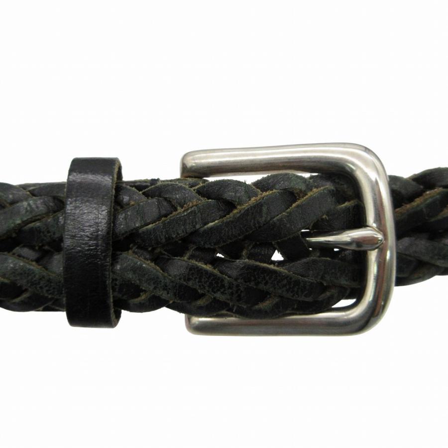 Whitehouse Cox 黒レザー ベルト　32/80 Whitehouse Cox（ホワイトハウスコックス） メッシュレザー ベルト