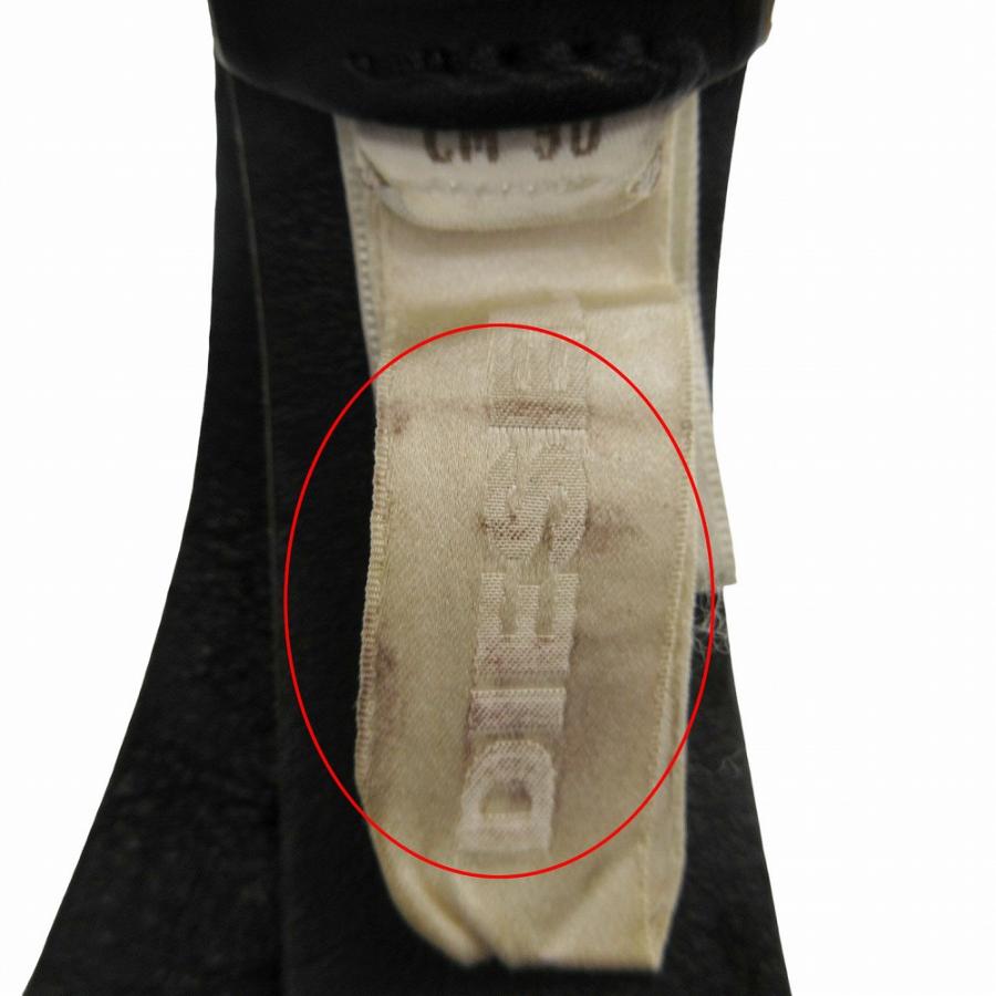 DIESEL（ディーゼル） イタリア製 レザー スタッズ ベルト ブラック
