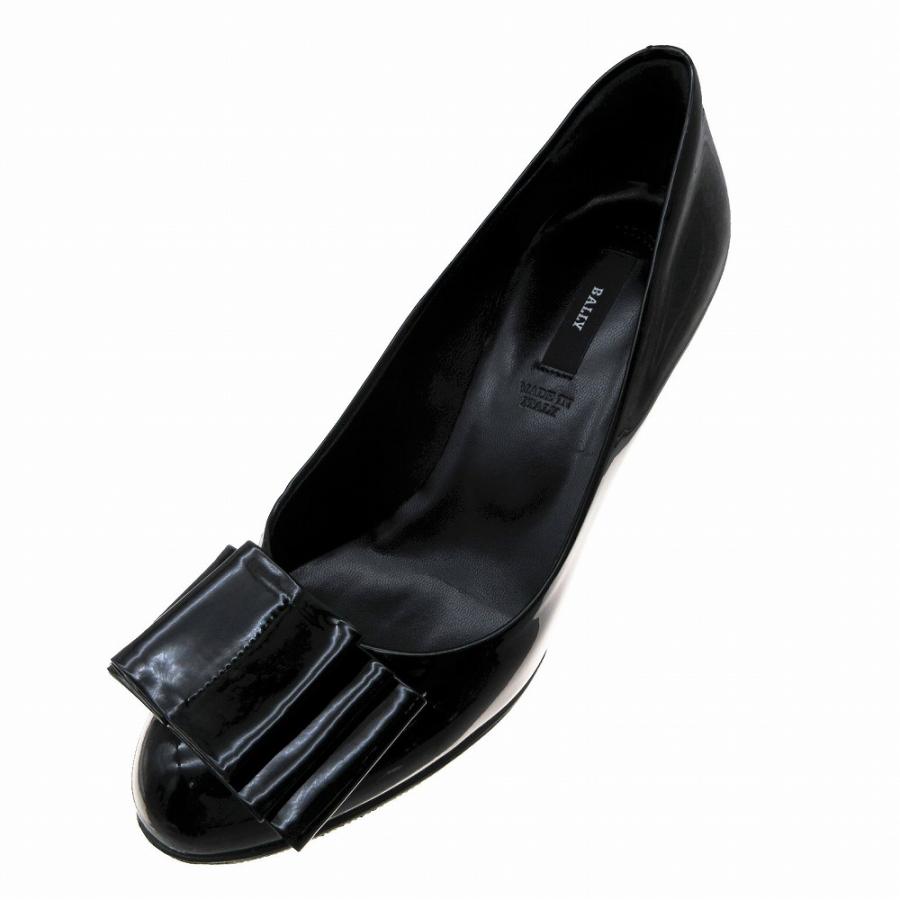 Bally（バリー） リボン パンプス パテントレザー エナメル プレーン