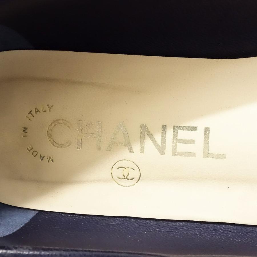 CHANEL（シャネル） カメリア フラット シューズ パンプス レザー ロゴ