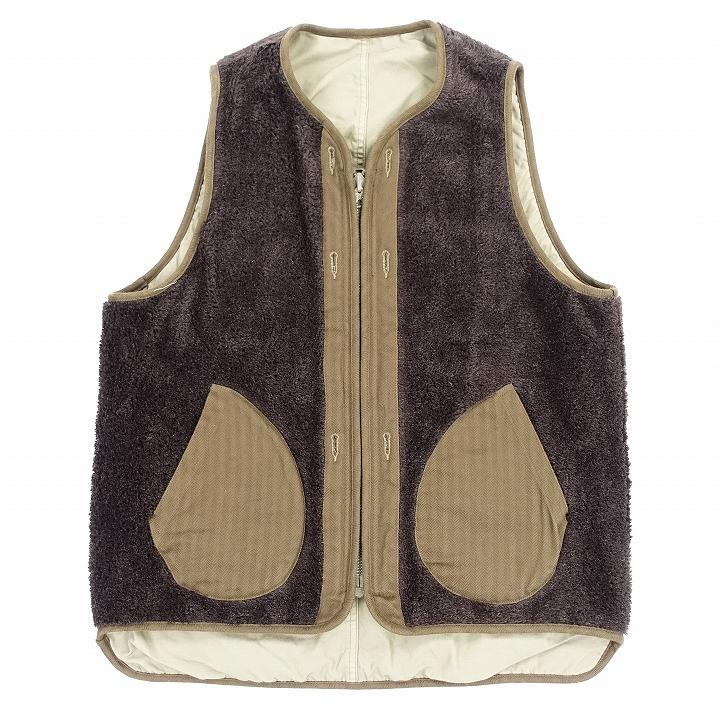 美品 21AW ビズビム VISVIM CONTRARY DEPT LINER VEST コントラリー デプト ライナー ベスト 泥染め ボア 2 オリーブ 0521905013005 a37｜re-marque｜06