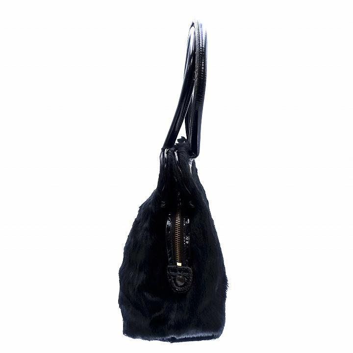 Felisi フェリージ 9867 ハラコ トート バッグ ハンド エナメル レザー  