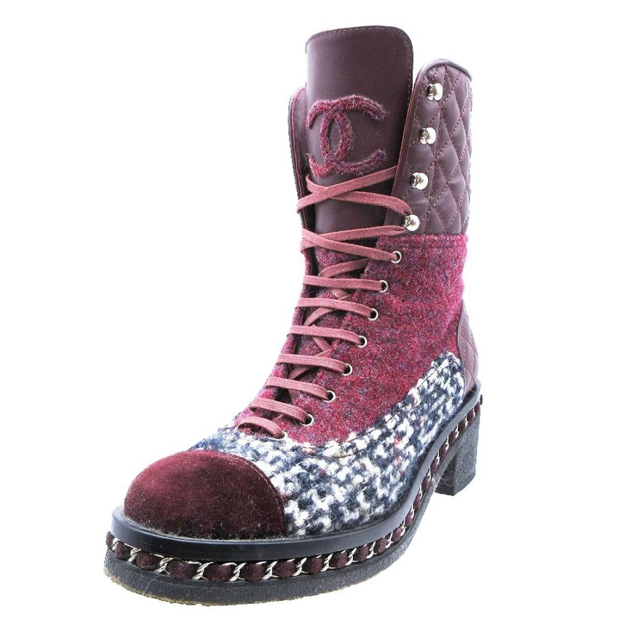 CHANEL（シャネル） G32142 ツイード マトラッセ チェーン レース