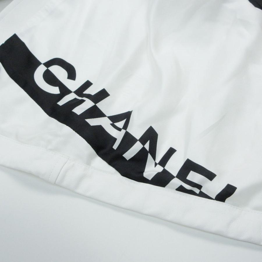 カスタム品 romano ロマーノ CHANEL シャネル ココガブリエル柄 裏地 羊革 ラムレザーコート ホワイト 日本製 レディース 【中古】