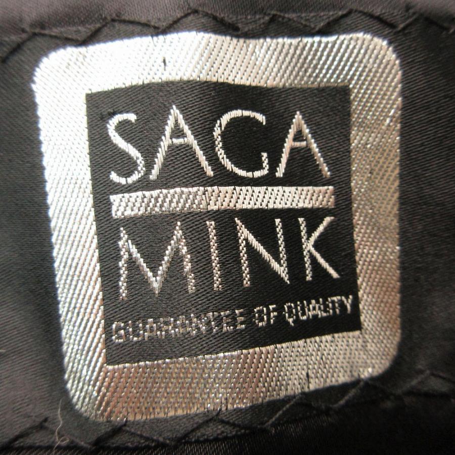 SAGAMINK サガミンク ミンクファー 本毛皮 リアルファー コート アウター サイズ11 M ブラック レディース 【中古】_2