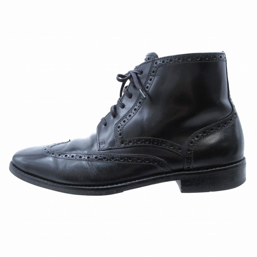COLE HAAN（コールハーン） レザー ショート ブーツ ウィングチップ