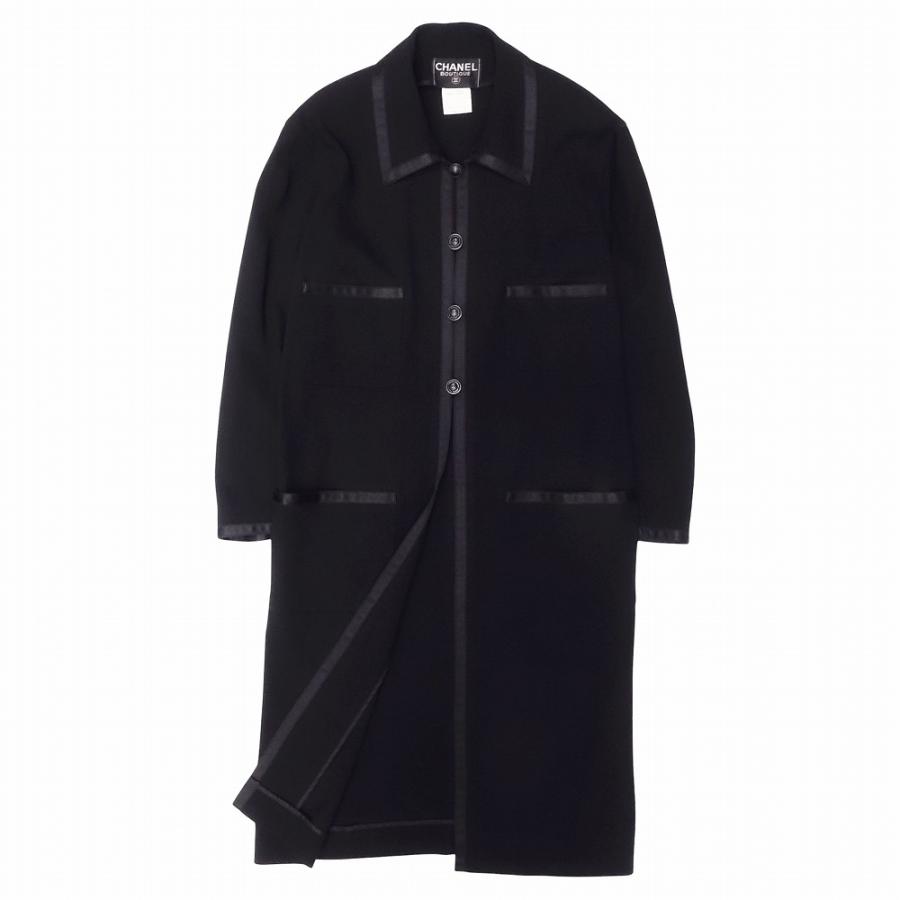 CHANEL ブラック ロングコート CHANEL（シャネル） 美品 Vintage CHANEL 97A ロング コート
