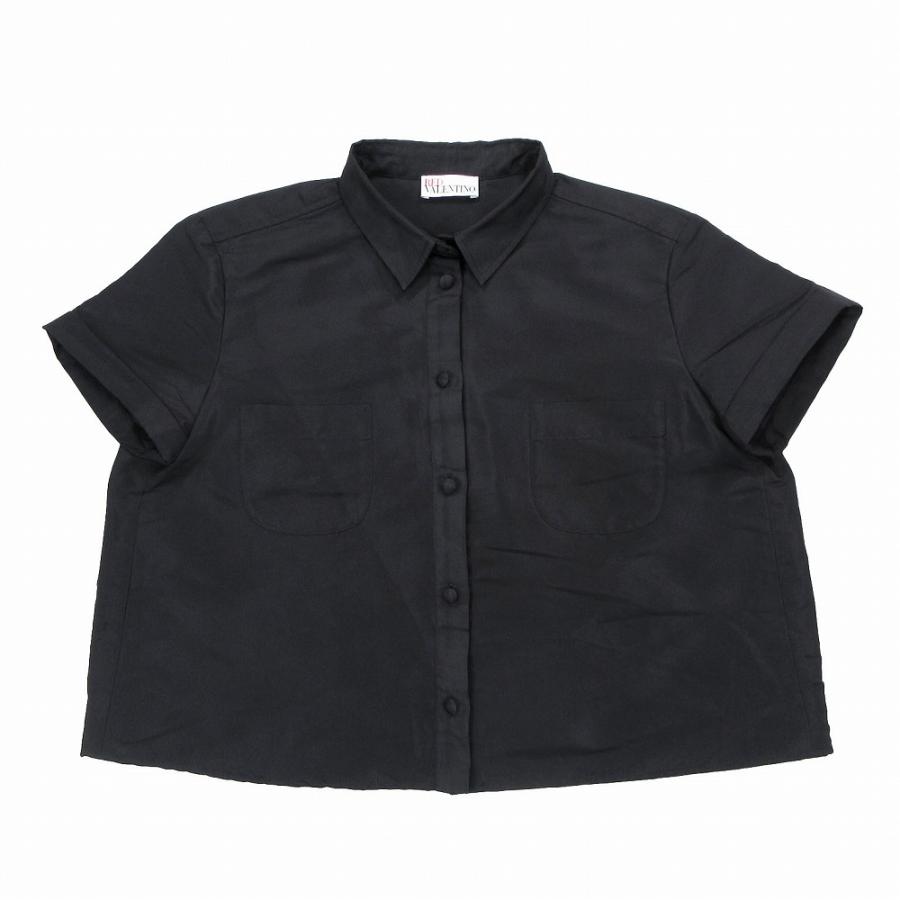 RED VALENTINO（レッドヴァレンティノ） サテン クロップド シャツ