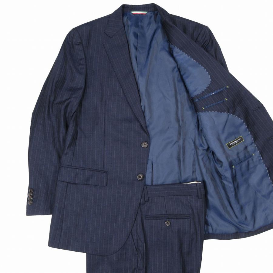 UOMO BILLIARE スーツ セットアップ ストライプ柄 Super 130s ウール