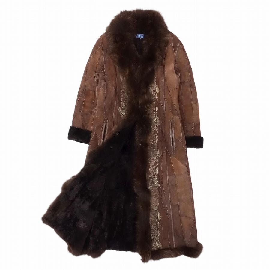 KRYOS クリオス ファー ムートン ロング コート ジャケット パッチ